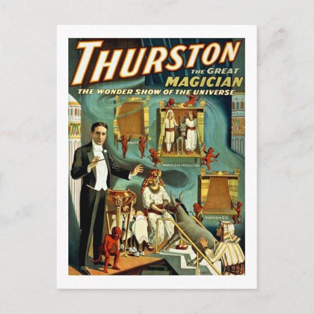 Carte Postale Thurston le Magicien - Le Spectacle des merveilles (Devant)