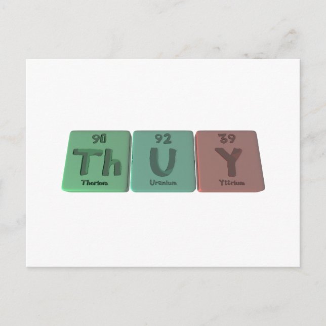 Carte Postale Thuy comme Thorium Uranium Yttrium (Devant)