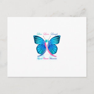 Carte Postale Thyroid Papillon - Live Love Laugh