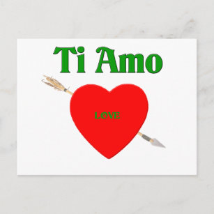 Carte Postale Ti Amo (Je T'Aime)