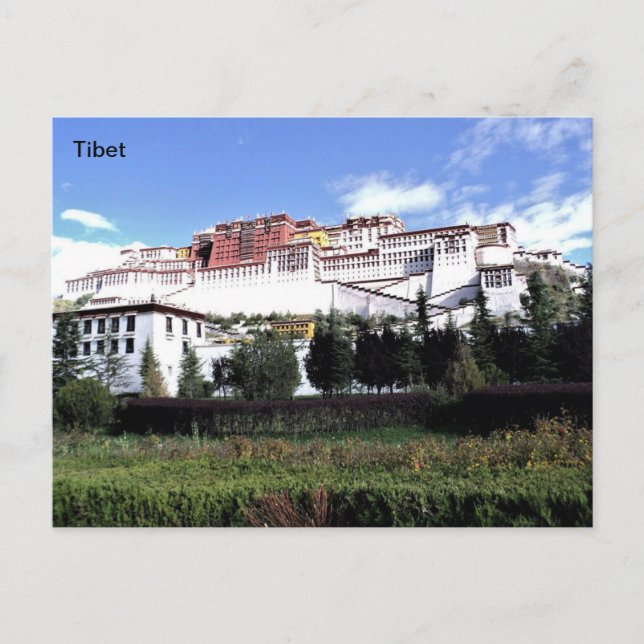 Carte Postale Tibet, Le Palais du Potala à Lhassa, Chine. (Devant)