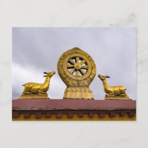 Carte Postale Tibet, Lhasa - Roue du Dharma dans le temple de Jo