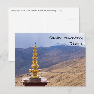 Carte Postale Tibet - Monastère bouddhique de Ganden