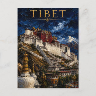 Carte Postale Tibet : sommet mystique du palais du Potala Art So