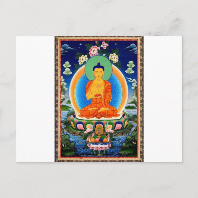 Carte Postale Tibetan Thangka Prabhutaratna Bouddha (Devant)