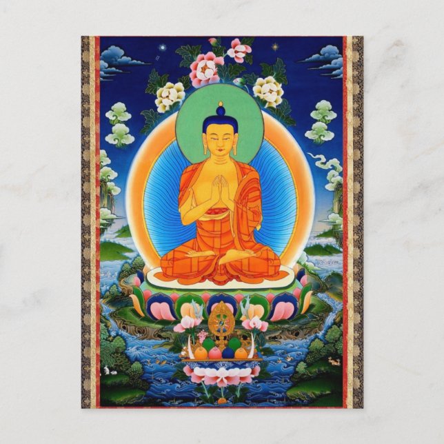 Carte Postale Tibetan Thangka Prabhutaratna Bouddha (Devant)
