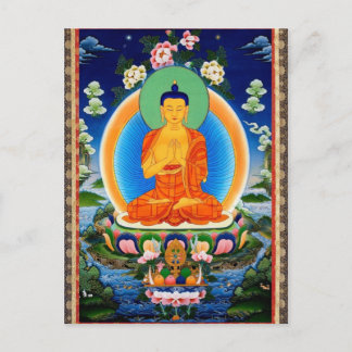 Carte Postale Tibetan Thangka Prabhutaratna Bouddha
