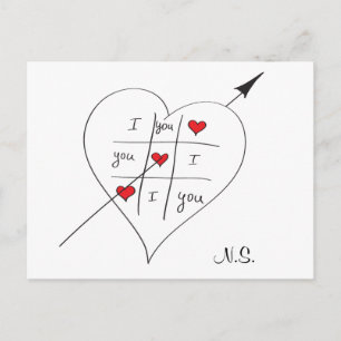Carte Postale Tic Tac Love Toe Citer l'amour