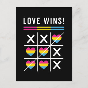 Carte Postale Tic Tac Toe Loe Remporte La Fierté Pansexuelle LGB