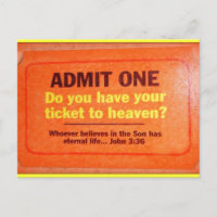 Carte postale Ticket to paradis