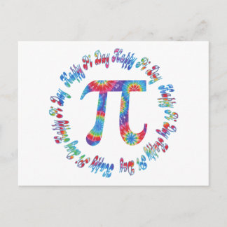 Carte Postale Tie Dye Pi Day Tee - shirts et cadeaux