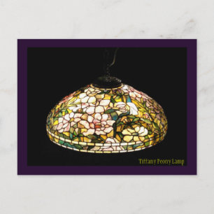 Carte Postale Tiffany Peony Lamp Art élégant