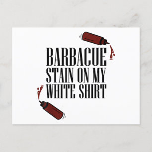 Carte Postale Tige barbecue sur mon blanc