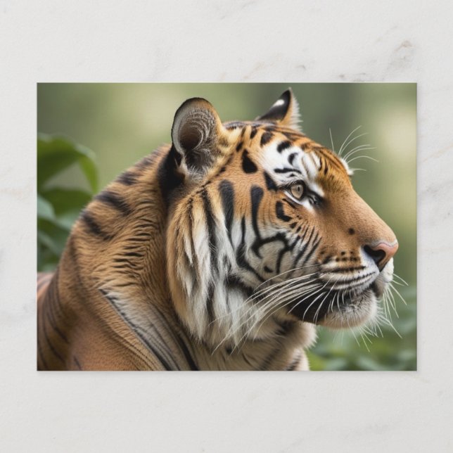 Carte Postale Tiger Big Chat Nature Photo de la faune (Devant)