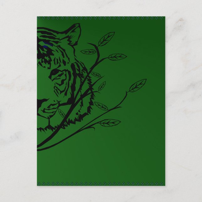 Carte postale Tiger Face (Devant)