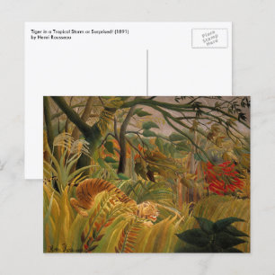 Carte Postale Tiger in a Tropical Storm by Henri Rousseau