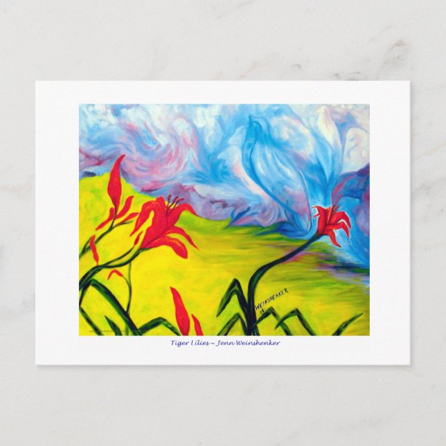 Carte Postale Tiger Lilies POST CARD (Devant)