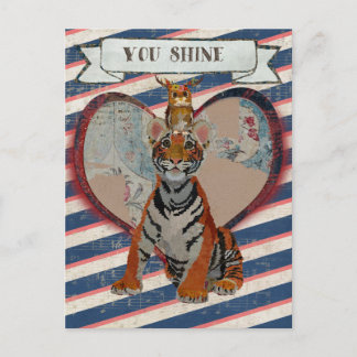 Carte Postale TIGER & OWL VALENTINE