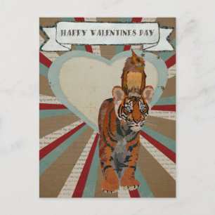 Carte Postale TIGER & OWL VALENTINE