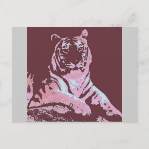 Carte Postale Tiger Pop Art