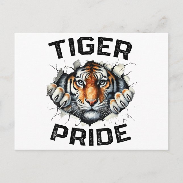 Carte Postale Tiger Pride Retro Tiger School (Devant)