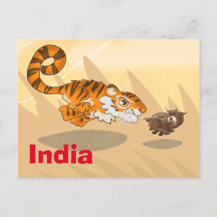 Carte postale Tiger sur la chasse