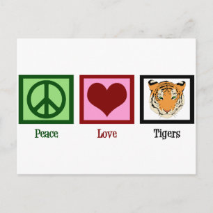 Carte Postale Tigers Peace Love