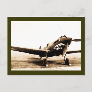 Carte Postale Tigers volants 2ème guerre mondiale Curtiss P-40 A