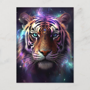 Carte Postale Tigre cosmique