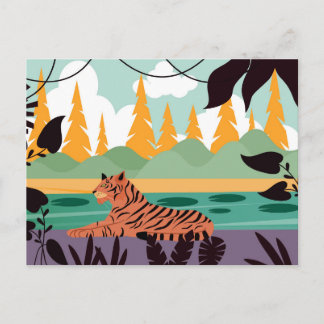 Carte Postale Tigre dans la Jungle 2