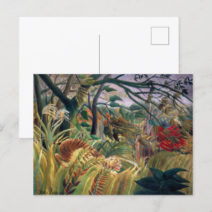 Carte Postale Tigre dans une tempête tropicale Henri Rousseau