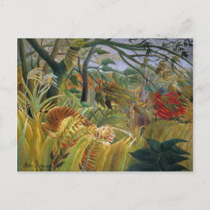 Carte Postale Tigre dans une tempête tropicale (Surpris !) Rouss