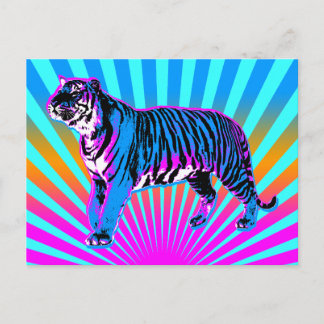Carte Postale Tigre de Corey 80 Retro Tigre Soleil Levant
