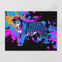 Tigre de Corey '80s Retro Paint Splatter Tiger