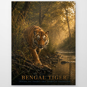 Carte Postale Tigre du Bengale Forêt de Sal ANIMAUX