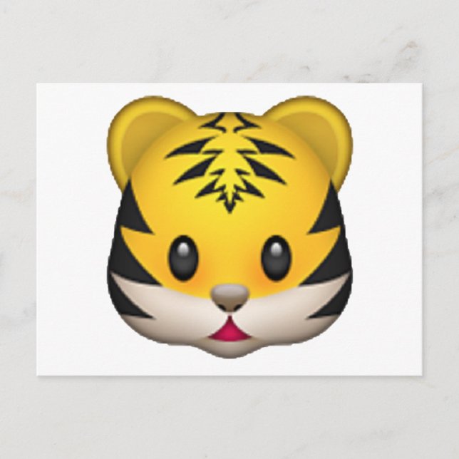 Carte Postale Tigre - Emoji (Devant)