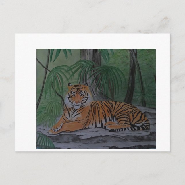 Carte Postale Tigre en repos (Devant)