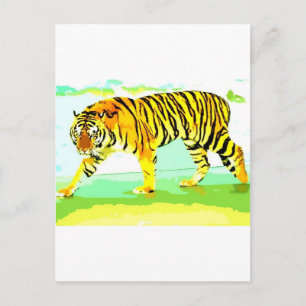 Carte Postale Tigre jaune