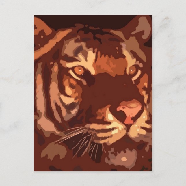 Carte Postale Tigre noir (Devant)