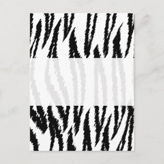 Carte Postale Tigre noir et blanc. Motif de tigre.