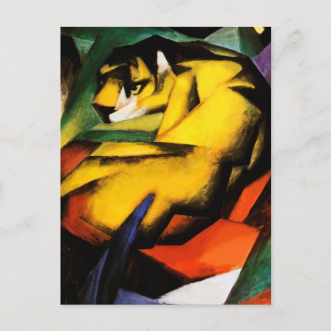 Carte Postale Tigre peint par Franz Marc (Devant)