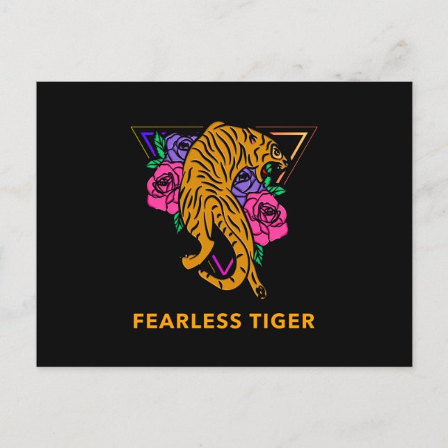 Carte Postale Tigre sans peur (Devant)