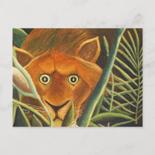 Carte Postale Tigre Sortant De L'Herbe Par Henri Rousseau