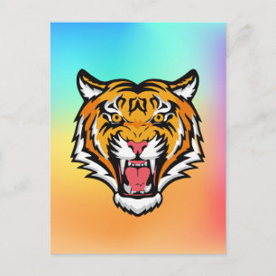 Carte Postale Tigre torche tête-25818