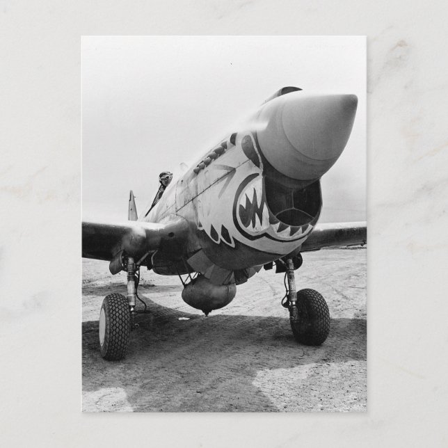 Carte Postale Tigres volants P-40 Warhawk, 1941 (Devant)