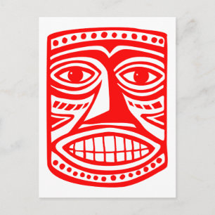 Carte Postale Tiki Toby - Rouge