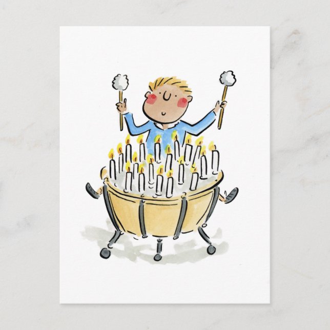 Carte Postale Timbales d'anniversaire (Devant)