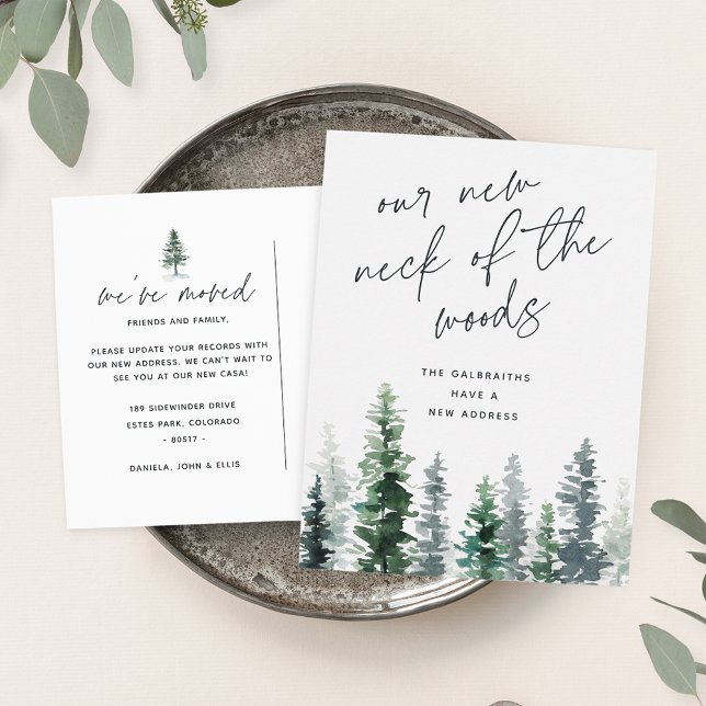 Carte Postale Timber Grove | Nouveau coin de bois à déménager (Créateur téléchargé)