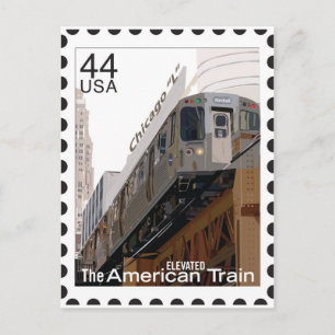Carte Postale Timbre Chicago L