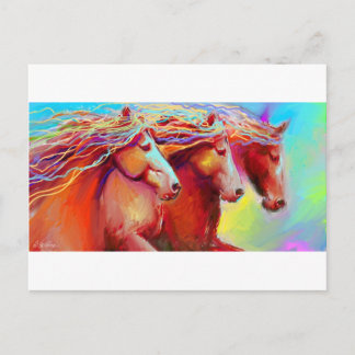 Carte Postale timbre de cheval peintingnovikova